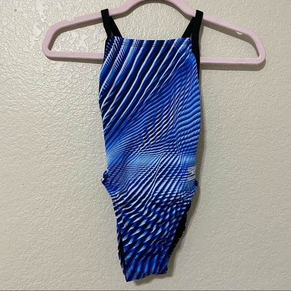 Speedo Endurance+ Blue and Black Swim - Picture 1 of 5